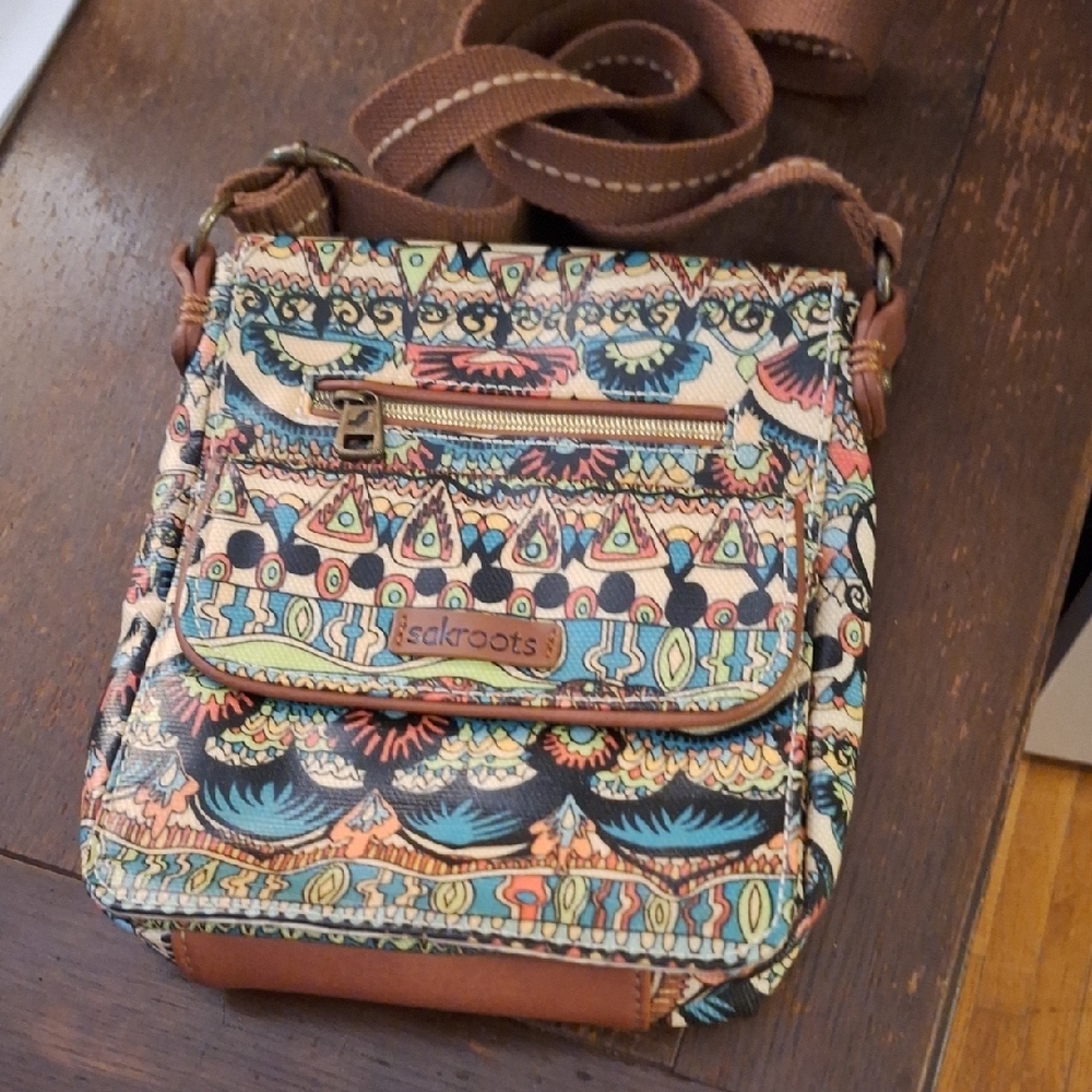 Sakroots Artistic Pattern Crossbody Bag
